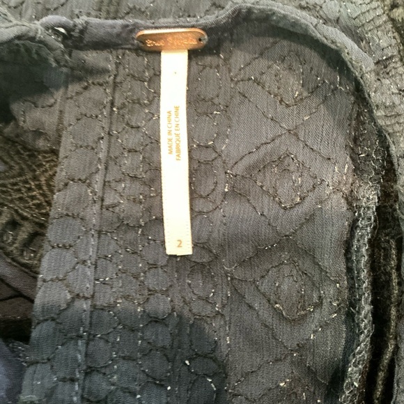 Free People Navy Blue Lace Dress Size 2 - Picture 8 of 9